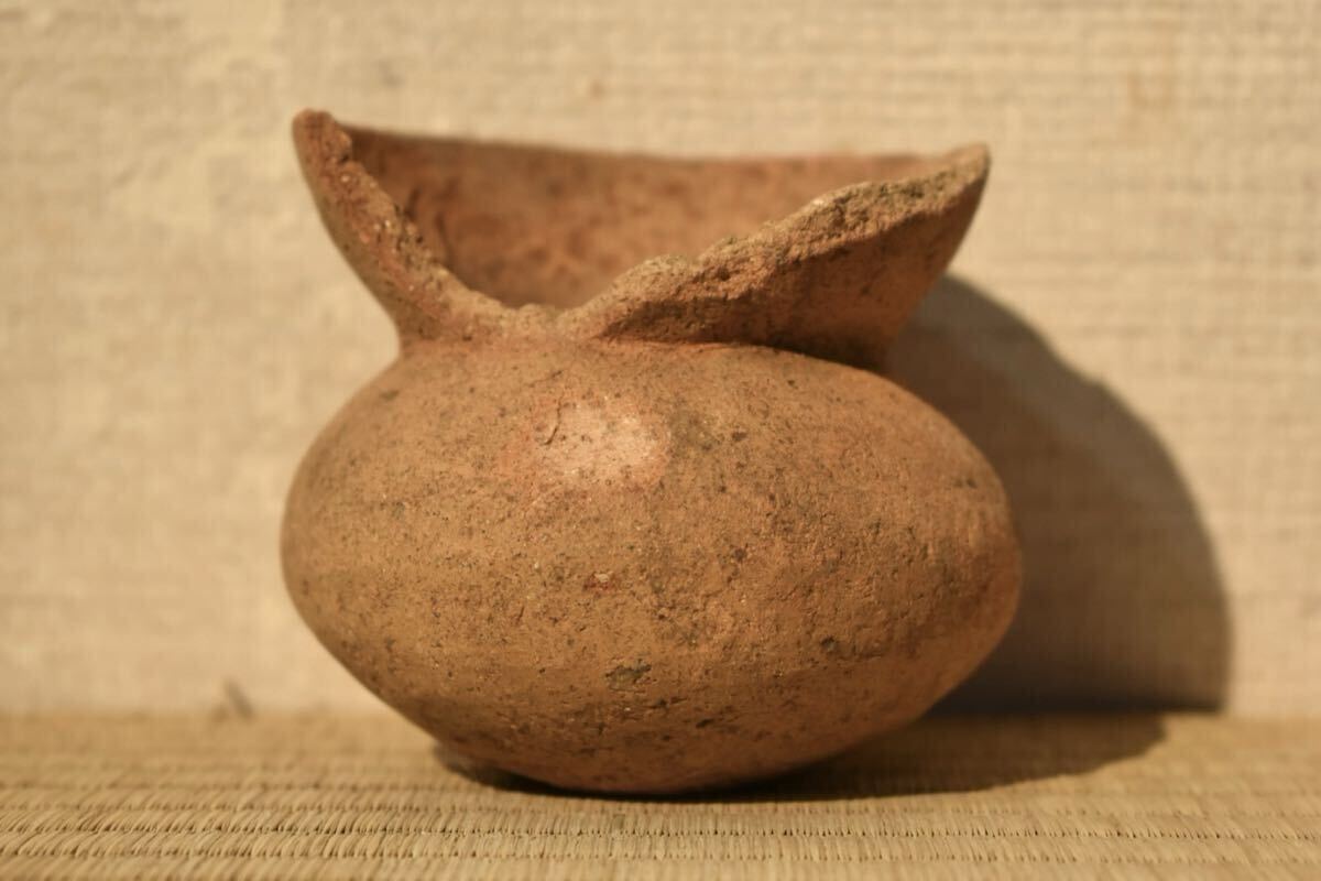 GE】Y1492【コレクター所蔵品】時代 弥生土器小壺/日本美術 土器 発掘