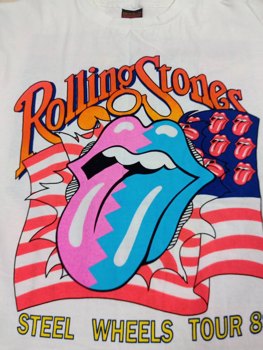 リプリント rolling stones ツアーTシャツ ローリング・ストーンズ 白