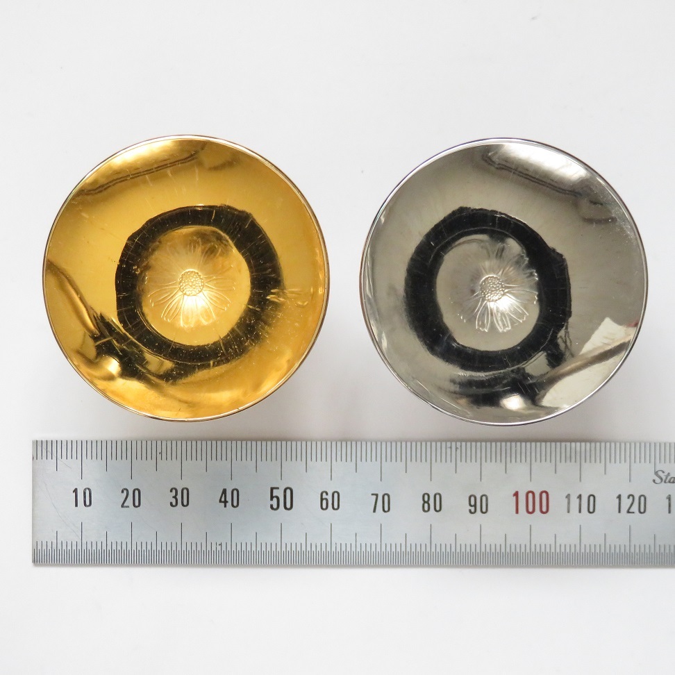 金杯・銀杯セット 金杯(24K GP 金メッキ) 銀杯(SP-3 RF 銀メッキ) 最大