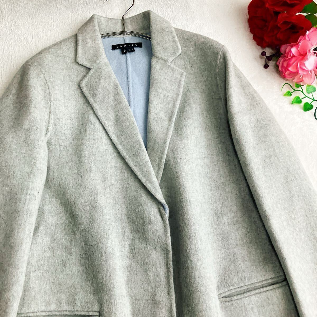 美品】Theory セオリー ダブルフェイス カシミヤ ウール チェスター