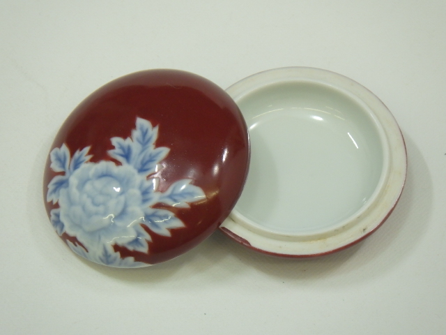 茶道具 香合 柿右衛門 錦牡丹