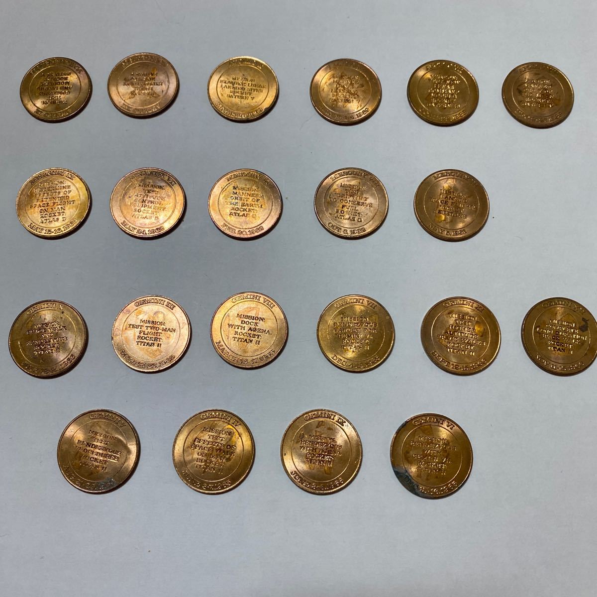 マーキュリー・ジェミニ・アポロ計画 記念コイン 21枚セット 記念