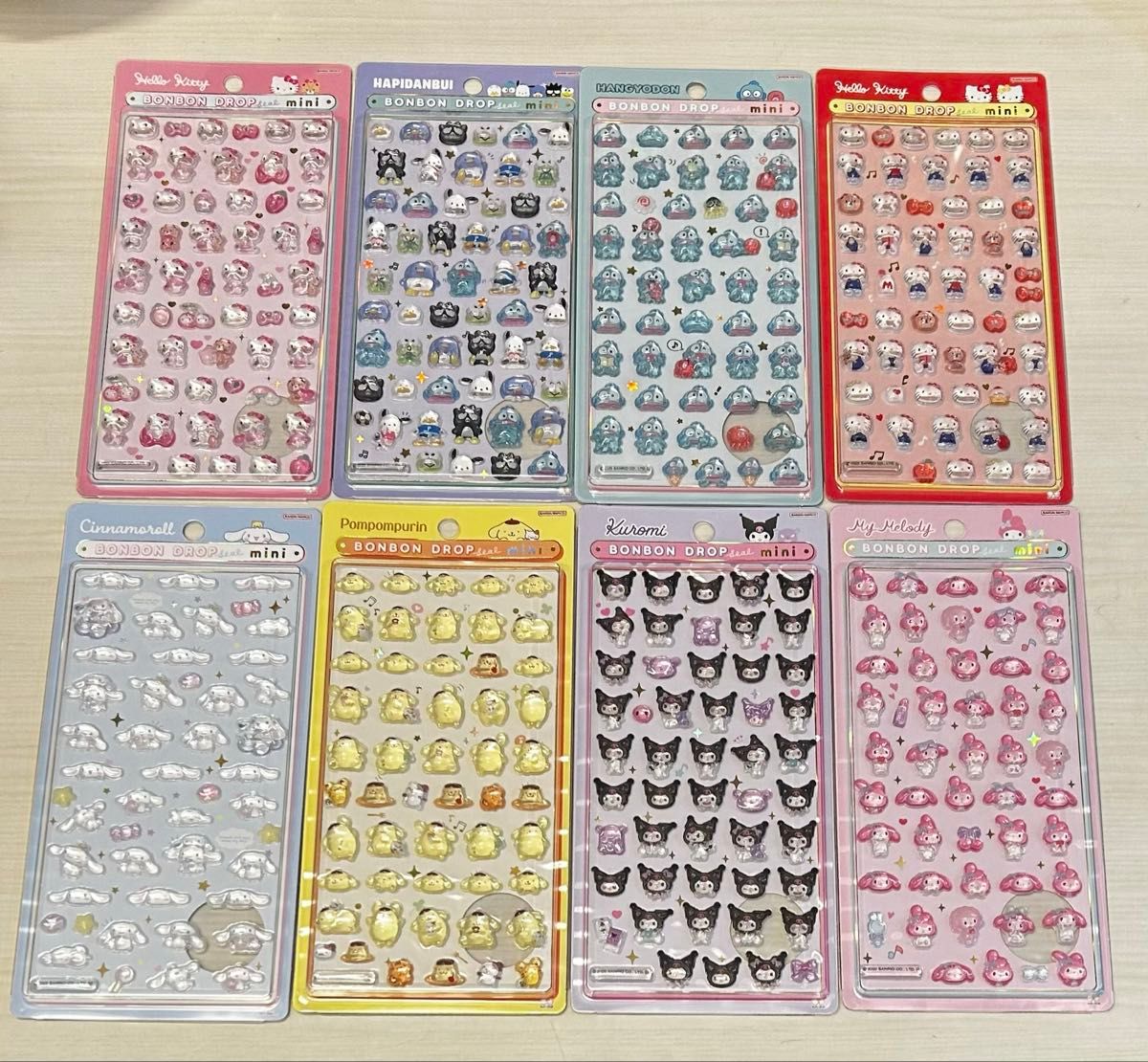 正規品】ボンボンドロップシール サンリオミニ 8種コンプリートセット