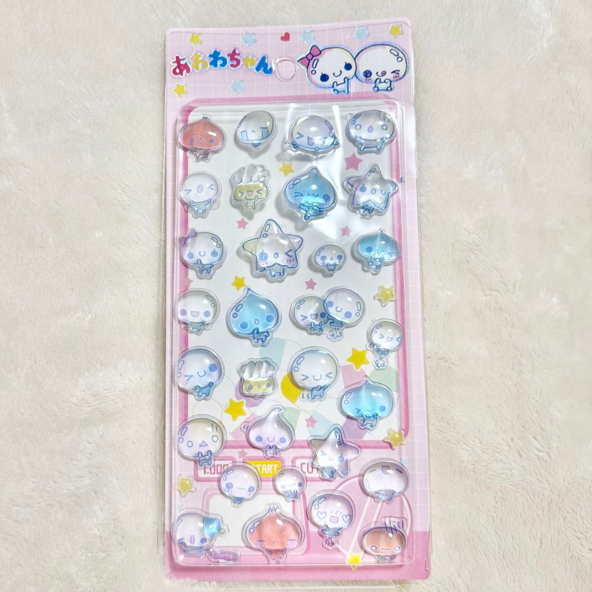 あわわちゃん 海外製 1枚 ボンボンドロップシール あわわちゃんシール