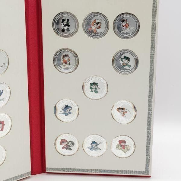 希少品】北京オリンピック 純銀 マスコットメダル 38枚セット @2385