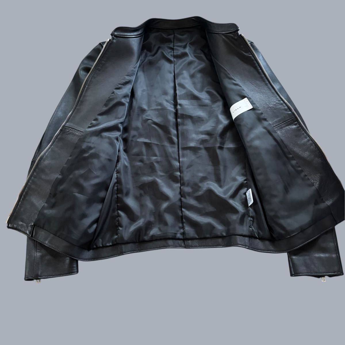 LIDnM ラムレザー シングルライダース ジャケット 黒 M 日本製｜Yahoo