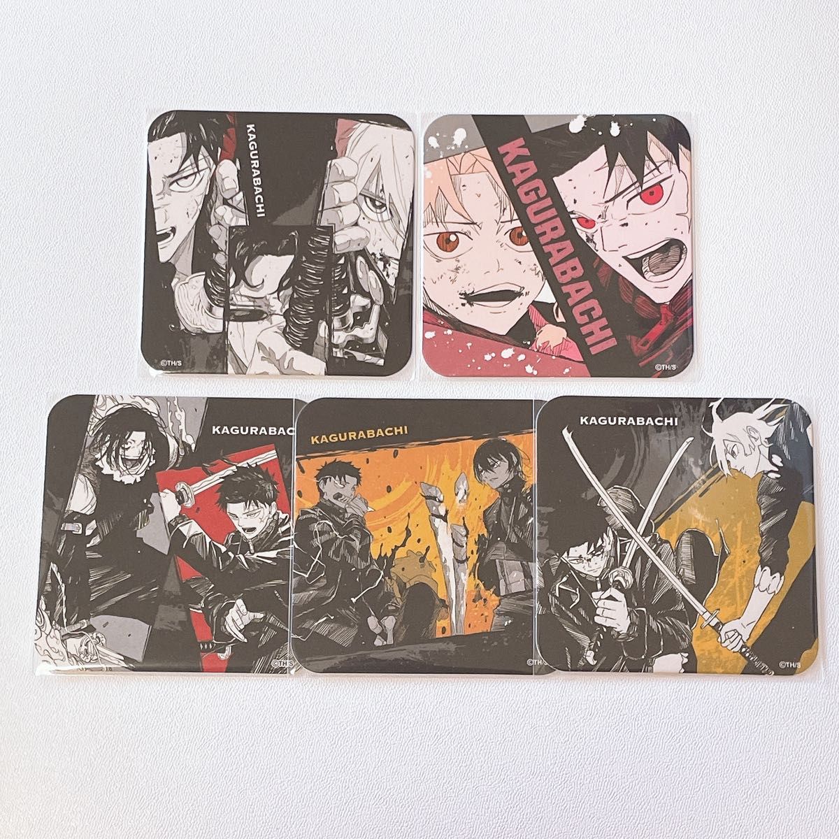 カグラバチ アートコースター 六平千鉱 双城厳一 昼彦 漣伯理 座村清市