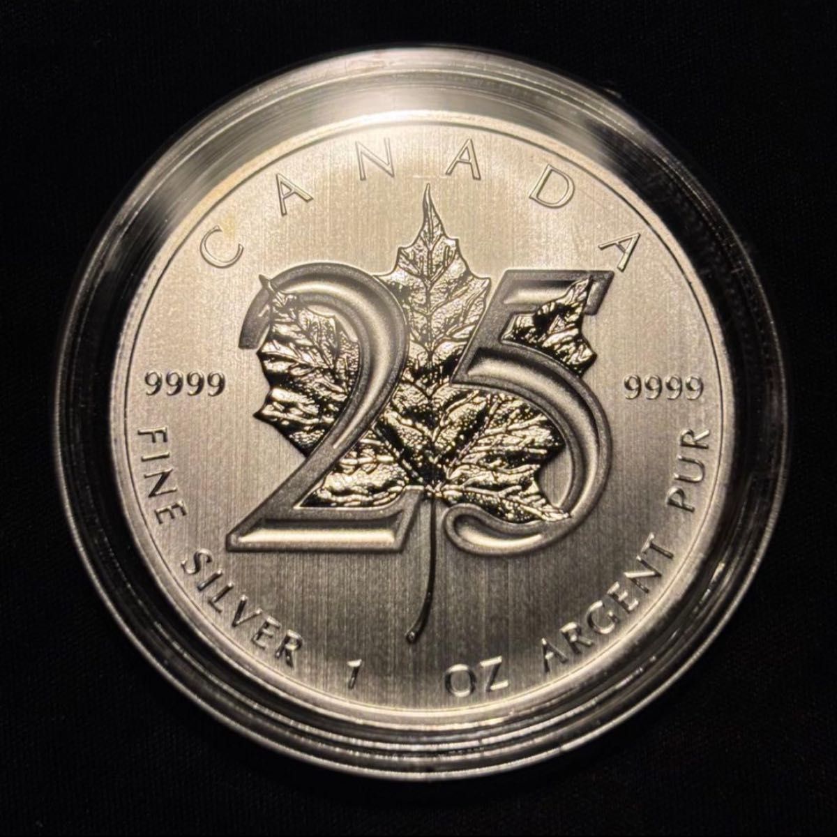 2013年 カナダ メイプルリーフ銀貨 25周年記念 1オンス 純銀 9999
