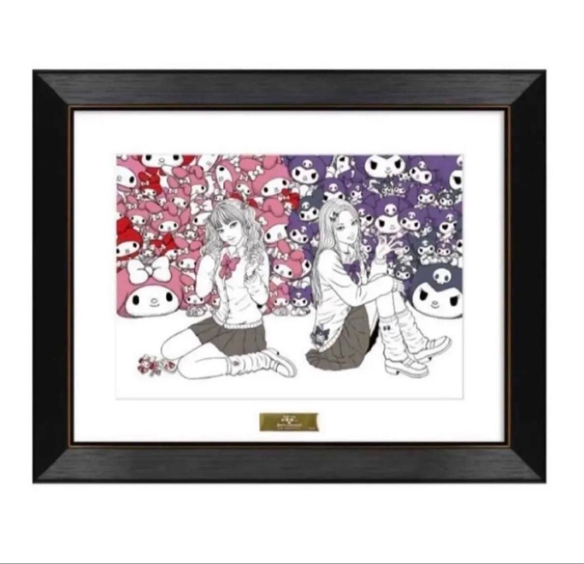 伊藤潤二×サンリオキャラクターズ 複製原画 ギャル富江 ×マイメロディ