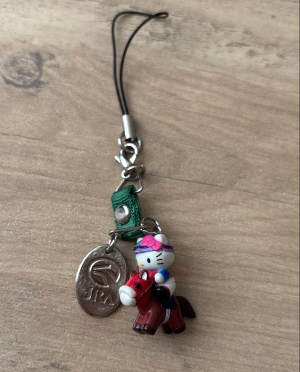 ハローキティ 根付ストラップ バイク サーキット限定 2002年 ハロー