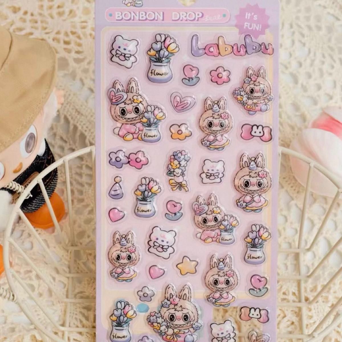 ラブブ ボンボンドロップ シール 6種類セット Labubu｜Yahoo!フリマ