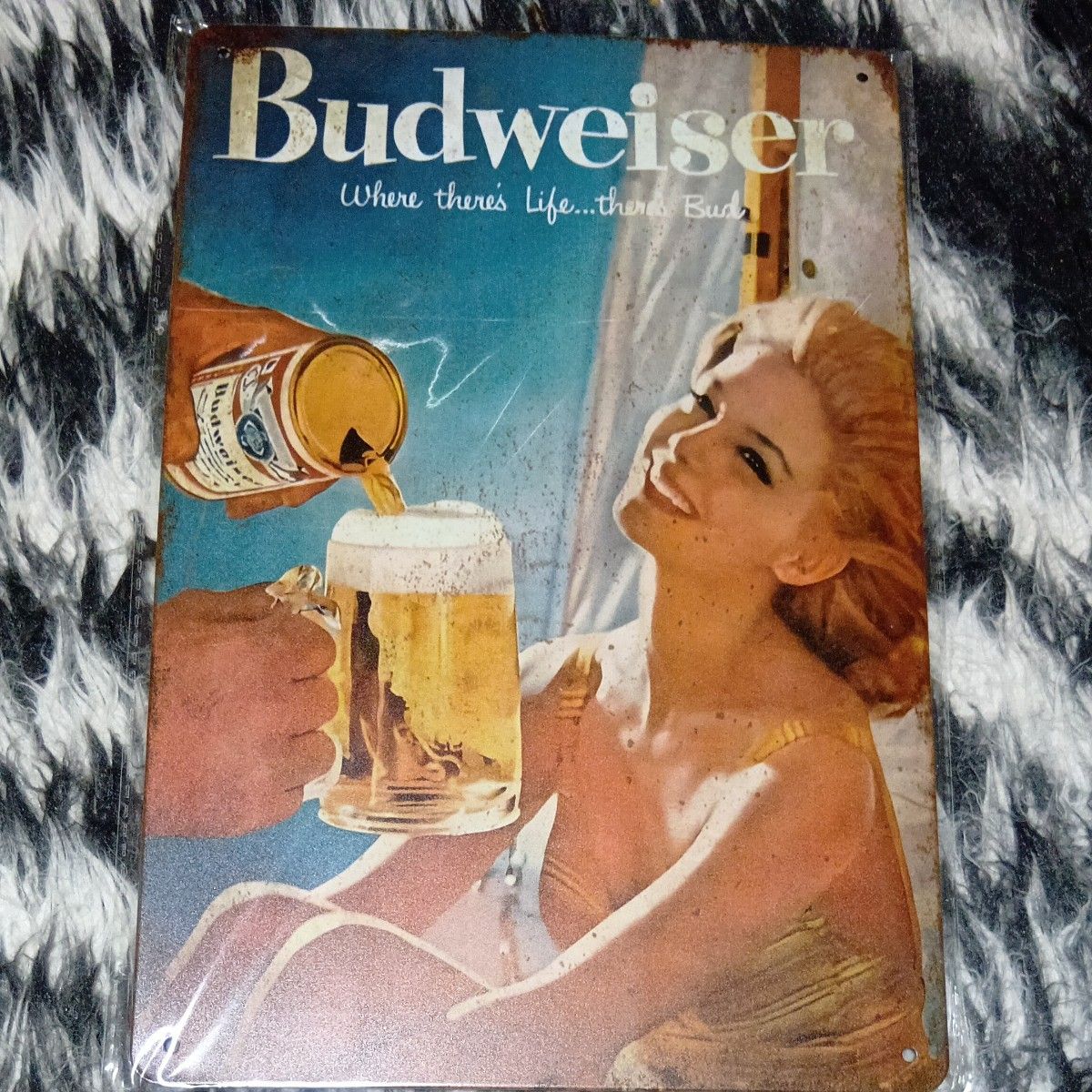 Budweiser バドワイザー ブリキ看板 レトロ アメリカン雑貨｜Yahoo