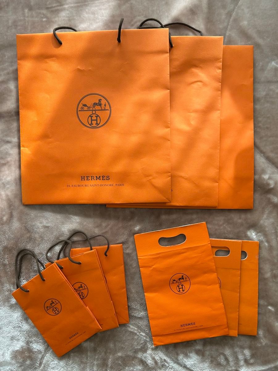 エルメス袋ショッパーまとめ その2 ブランド紙袋 オレンジ ショップ袋