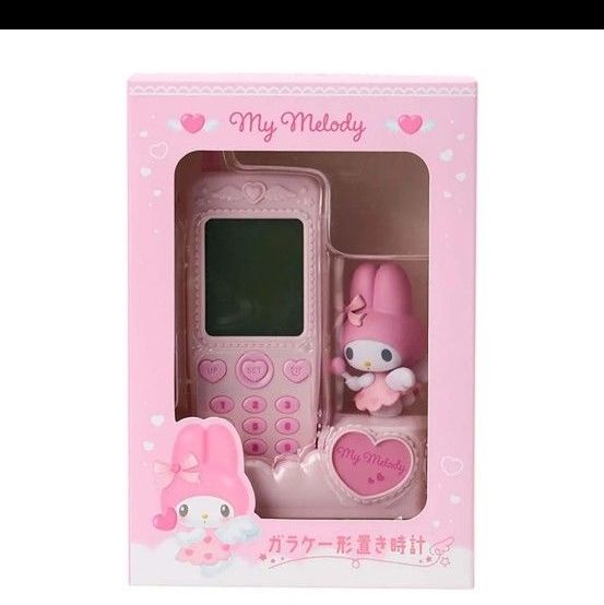 ガラケー形置き時計 マイメロディ マイメロ サンリオ ガラケー型