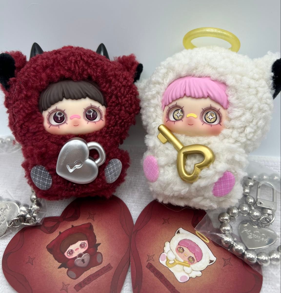 メイメイ赤い悪魔と白いクマのぬいぐるみ メイメイ赤い悪魔と白いクマ