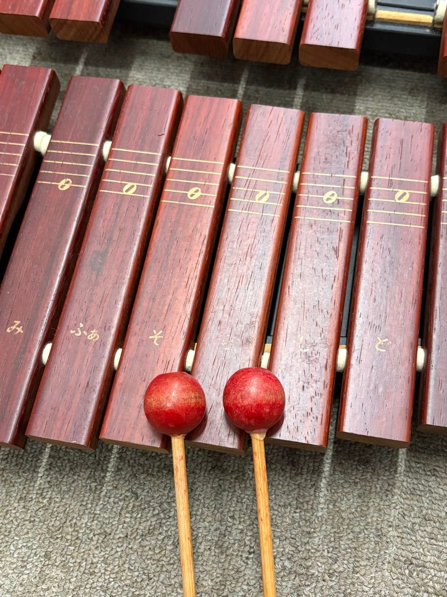 極美品 Zen-on ゼンオン シロフォン シロホン ZX-32P 木琴 バチ付 純正