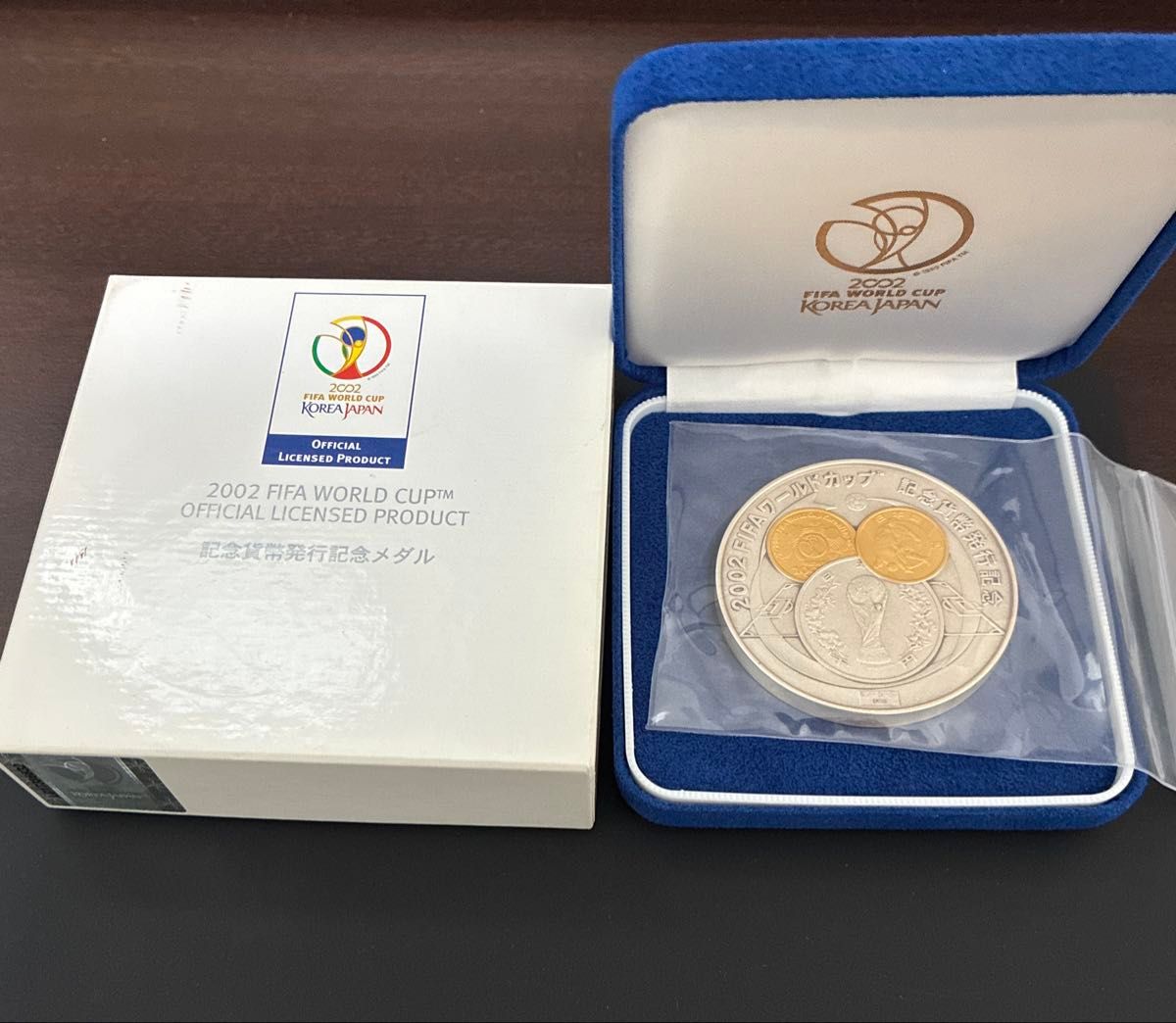 純銀130g】2002年 FIFA ワールドカップ 日韓大会 記念貨幣発行記念