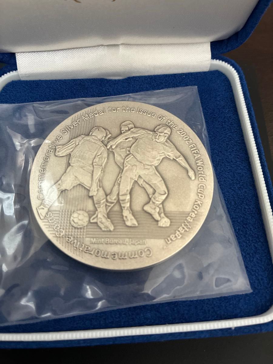 純銀130g】2002年 FIFA ワールドカップ 日韓大会 記念貨幣発行記念