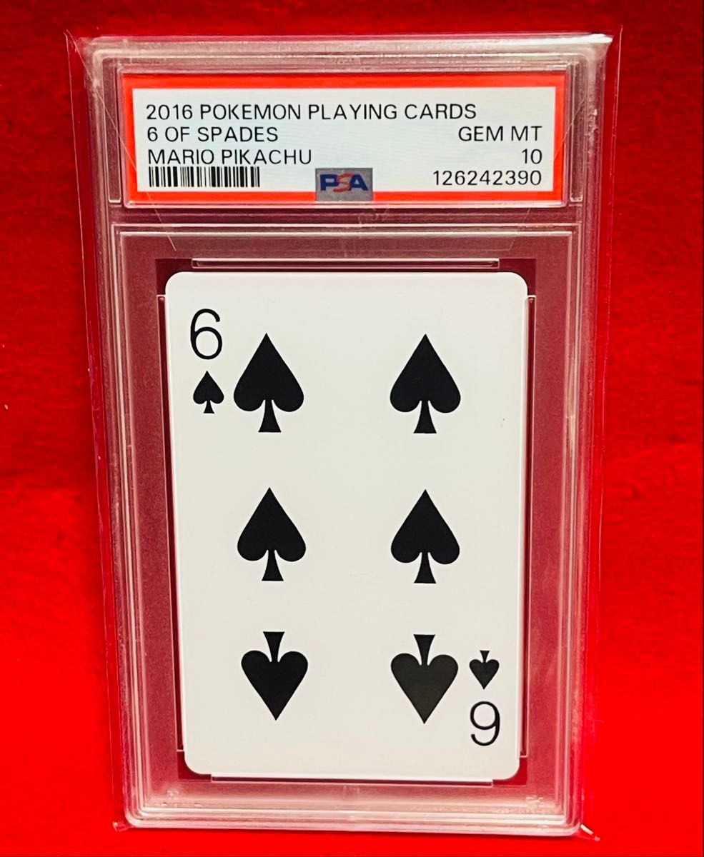PSA10】ポケモン×任天堂 2016年マリオピカチュウトランプ クローバー6