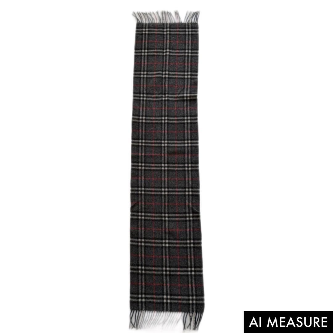 BURBERRY カシミヤ100% ブラック チェック柄 マフラー カシミヤ100英国