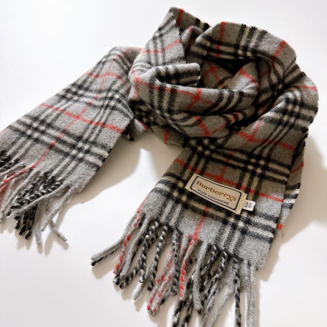 カシミヤ100%バーバリー ノバチェック マフラー ふわふわ｜Yahoo