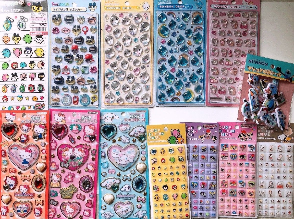 まとめ売り ボンボンドロップシール たまごっち しずくちゃん サンリオ