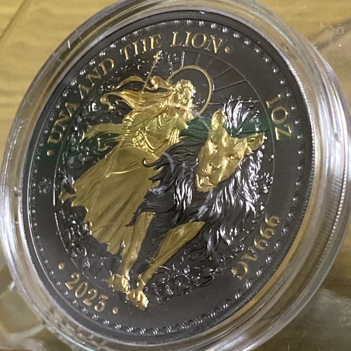 セントヘレナ】ウナとライオン ゴールドブラックエンパイア 1オンス