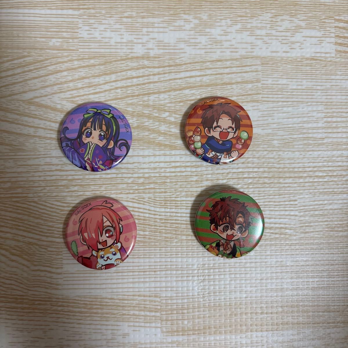 地縛少年花子くん 赤根葵 蒼井茜 スクエア缶バッジ 化け猫旅館 花子亭