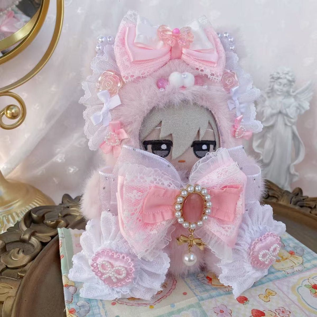 おすわりぬい服 着ぐるみ 猫耳 ピンク 10~16cm ⑧｜Yahoo!フリマ（旧