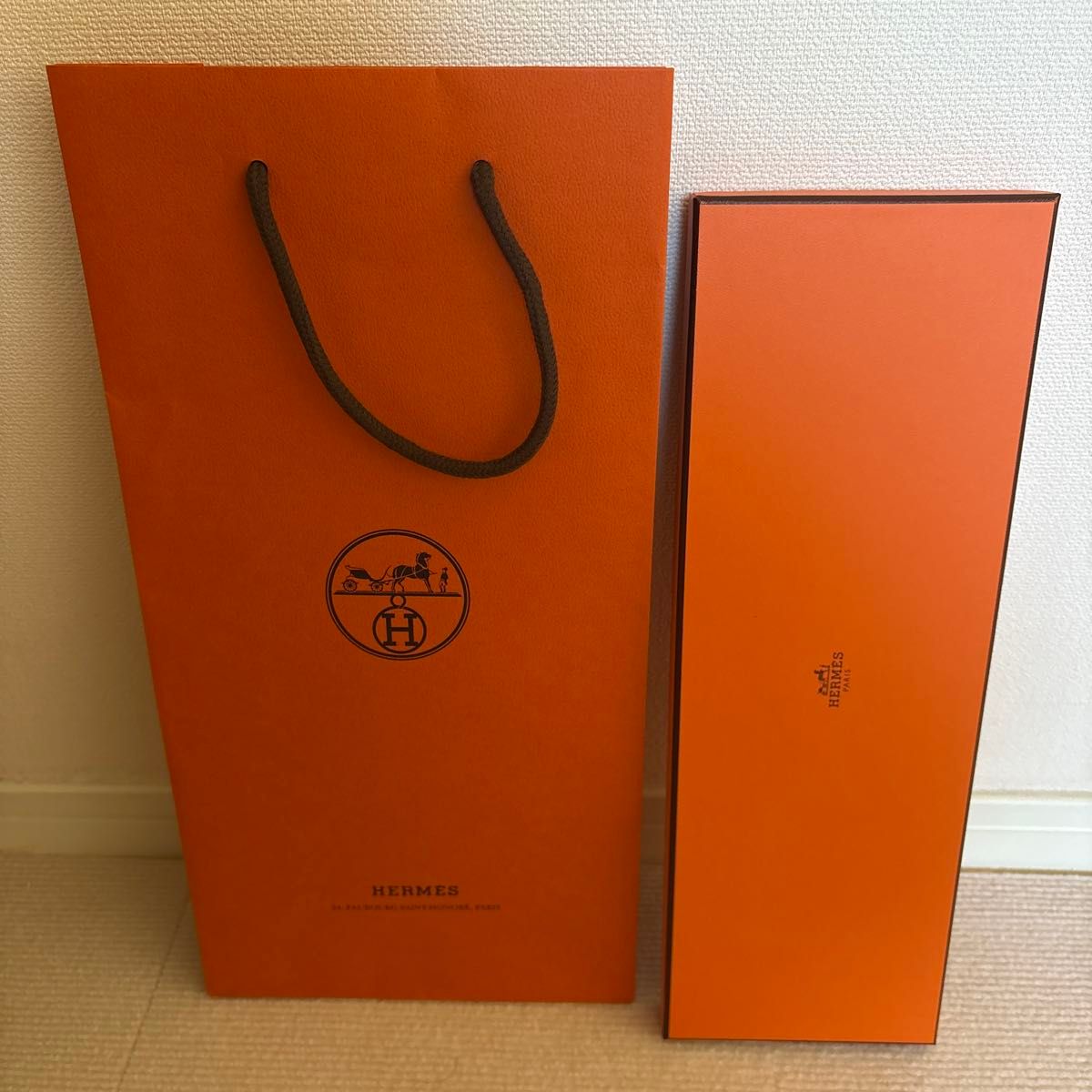 HERMES エルメス ショッパー 紙袋 ボックス オレンジ｜Yahoo!フリマ