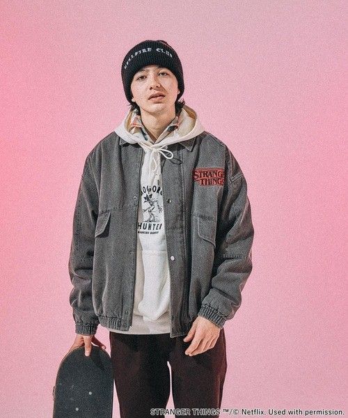 niko and ．．．【STRANGER THINGS】コラボデニムブルゾン Mサイズ