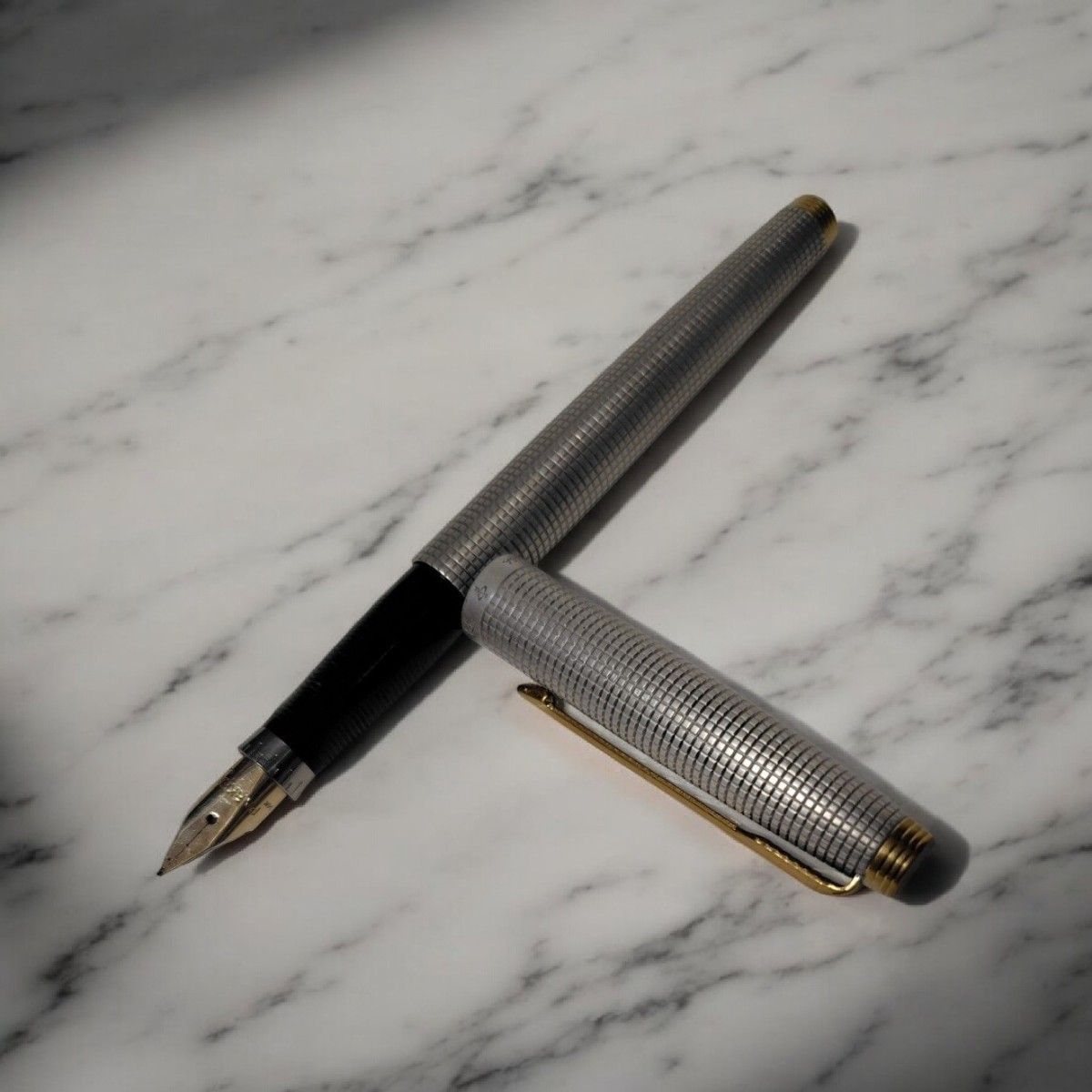 パーカー万年筆 75 シズレ スターリングシルバー ペン先 14K フラット