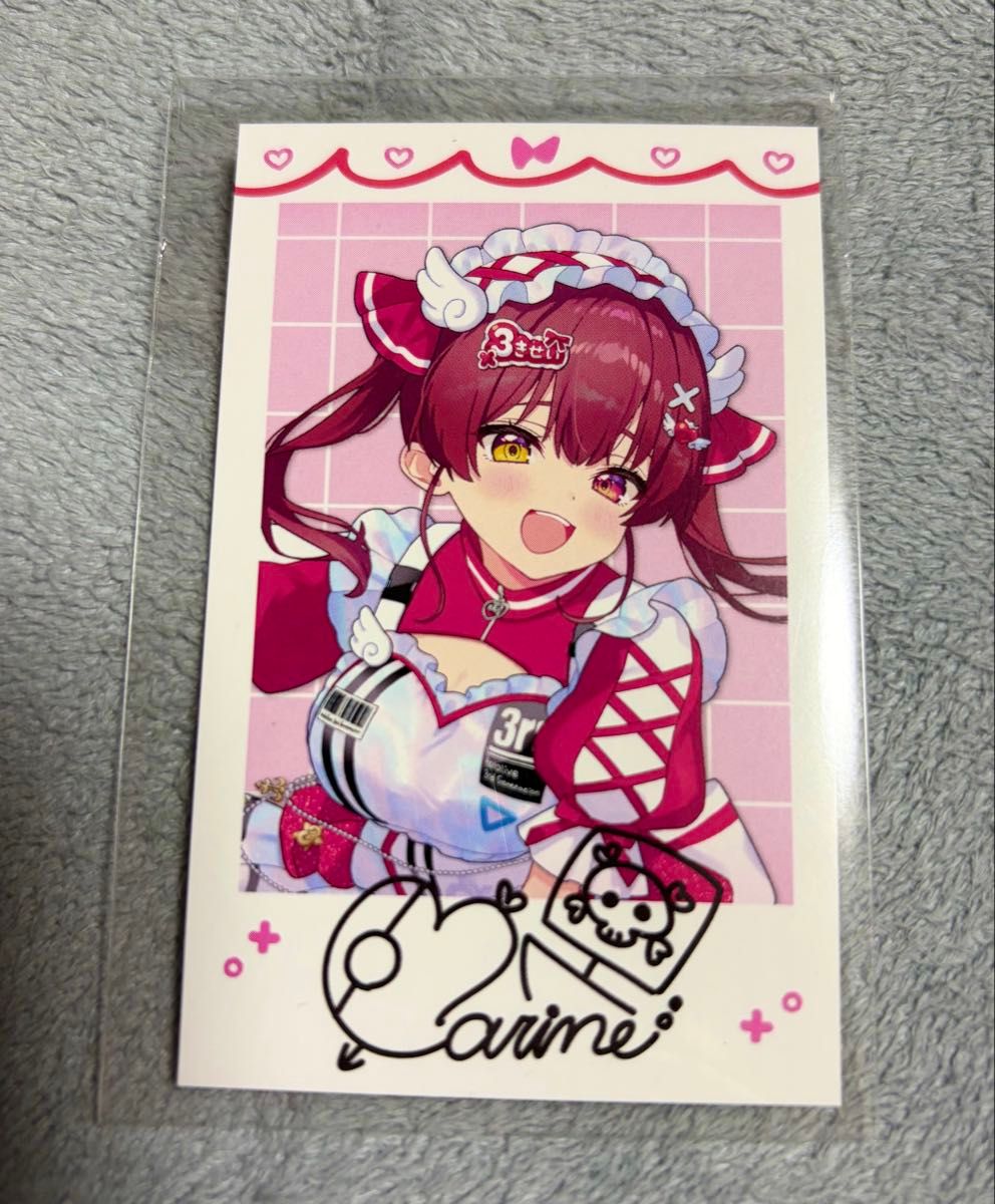 ホロライブ 3期生 1stEPきゅるるん大作戦 マリン チェキ風カード 特典