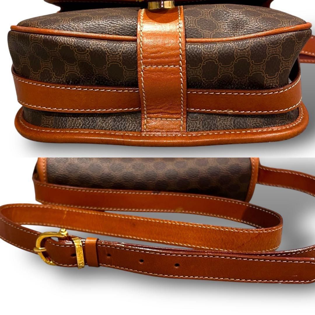 極美品 CELINE セリーヌ トリオンフ マカダム柄 ショルダーバッグ 斜め