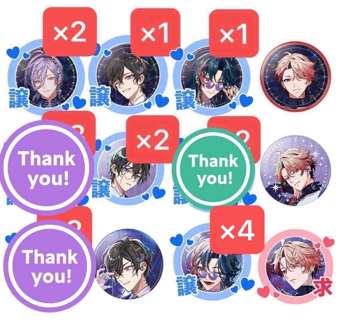 にじさんじ IMPACT 月組 魁星 チェキ風カード ランダムキラキラ缶