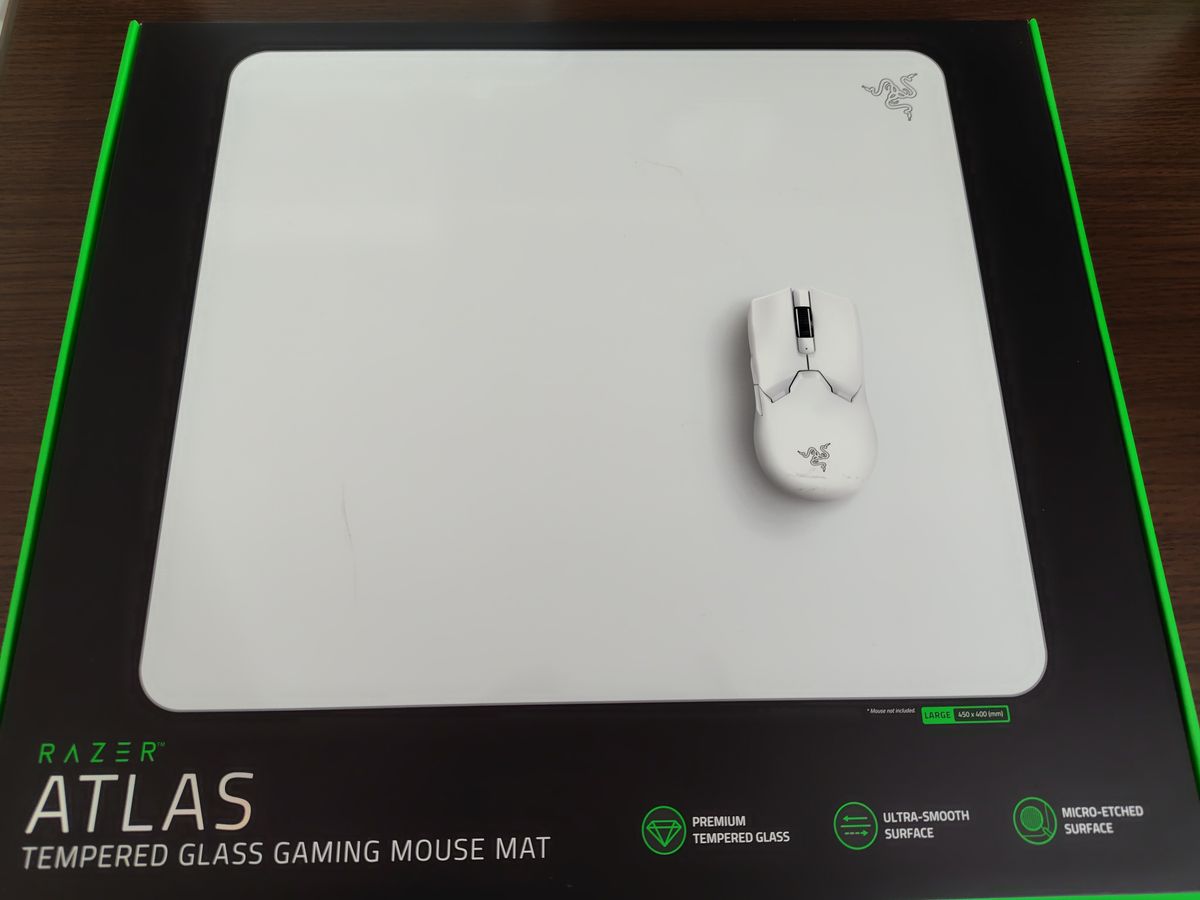Razer Atlas White Edition ガラス ゲーミングマウスパッド レイザー