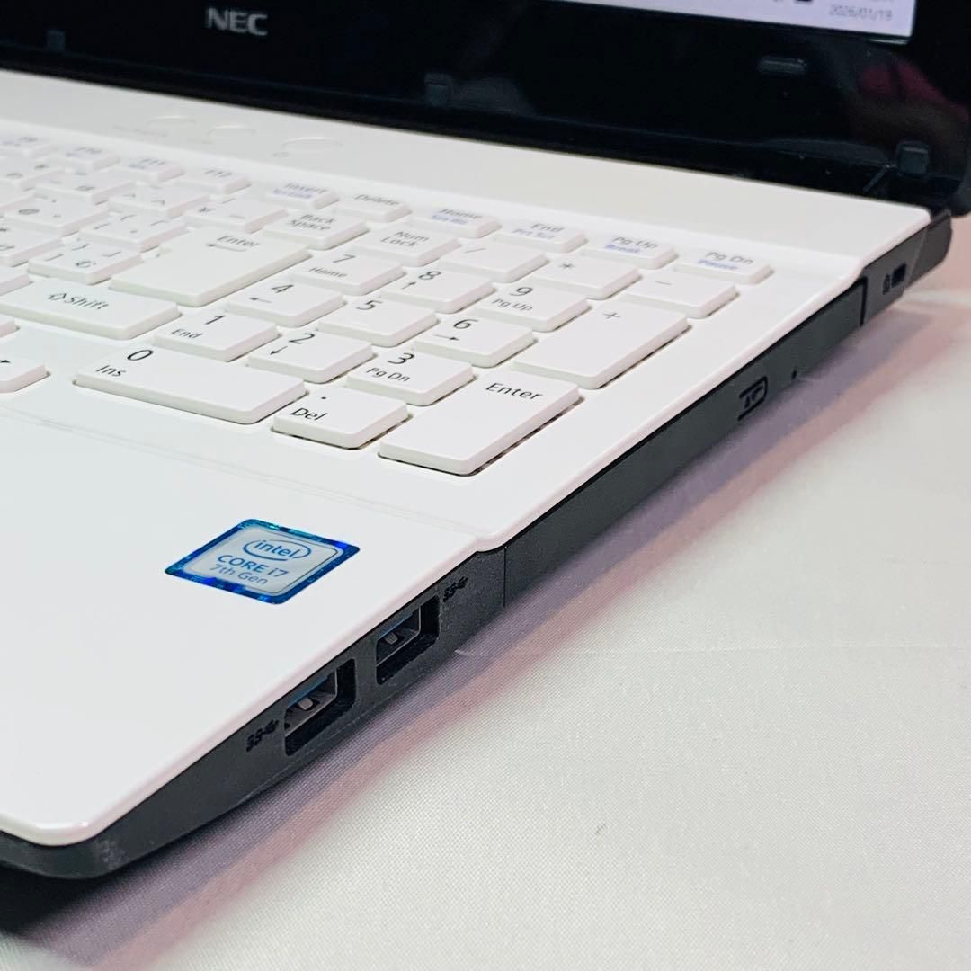 Core i7/第7世代/SSD2TB/メモリ32GB/Windows 11/NEC/ホワイト/15 6
