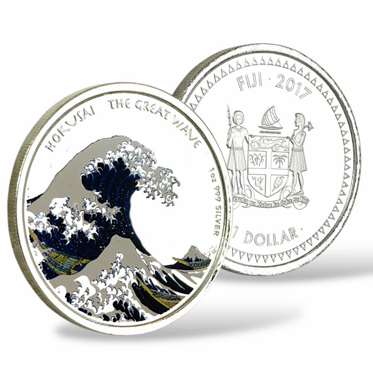 S-019 葛飾北斎「富獄三十六景・神奈川沖浪裏」 純銀カラープルーフ