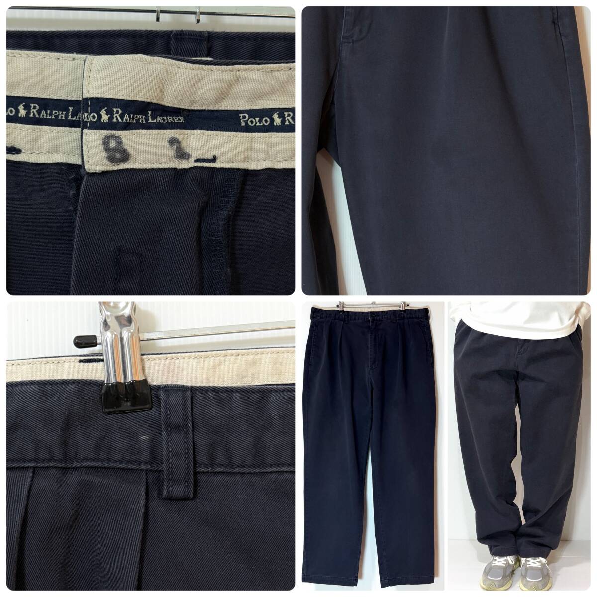 90s Polo Ralph Lauren ポロラルフローレン ツータック チノパン