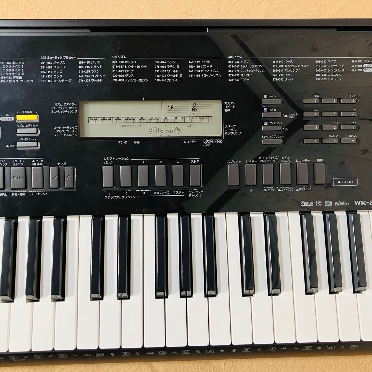美品】CASIO 電子キーボード WK-245 動作品 カシオ 76鍵盤 電子ピアノ