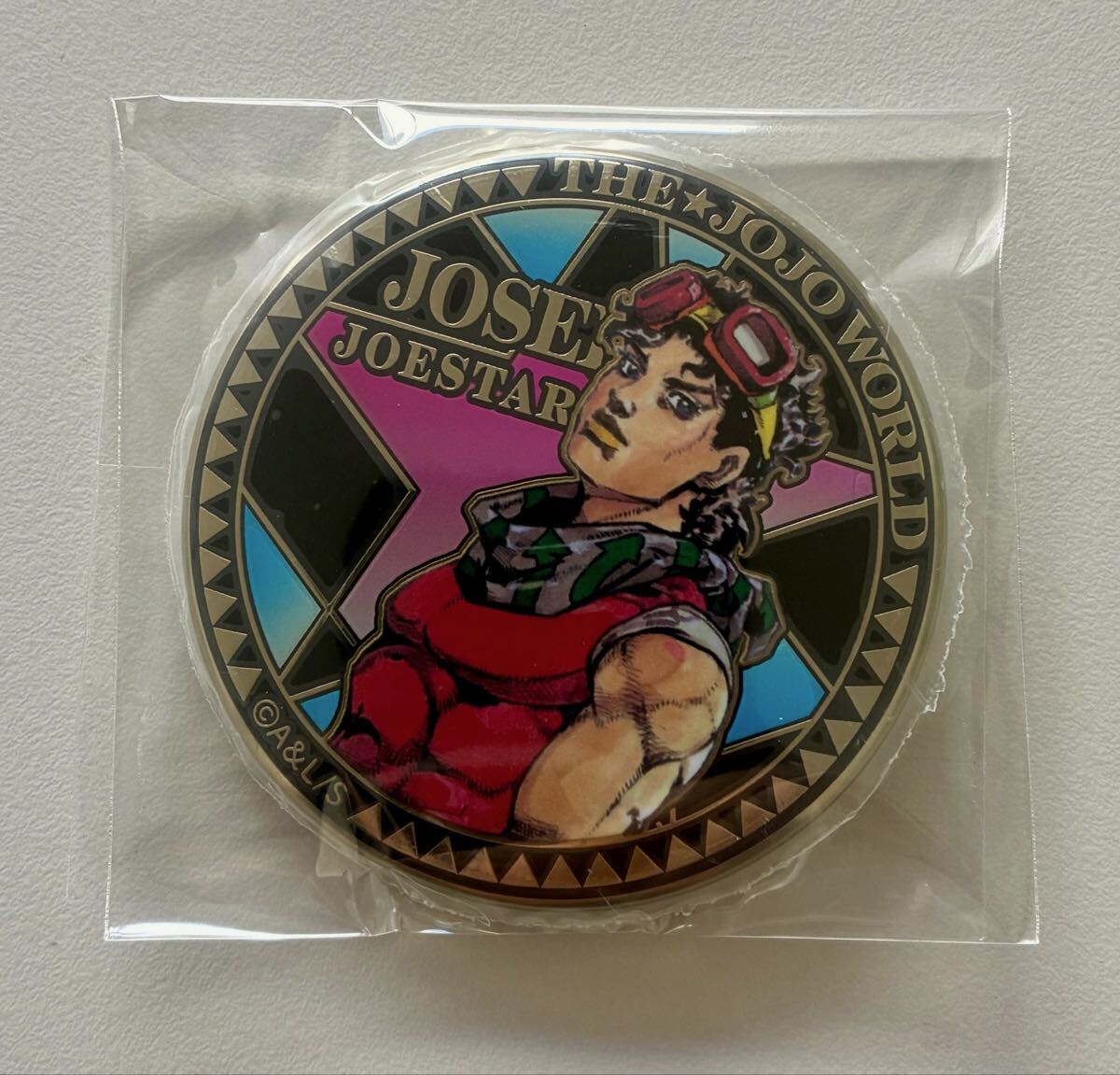 ジョジョの奇妙な冒険 ジョジョワールド 缶バッジ ジョセフ ジョジョ