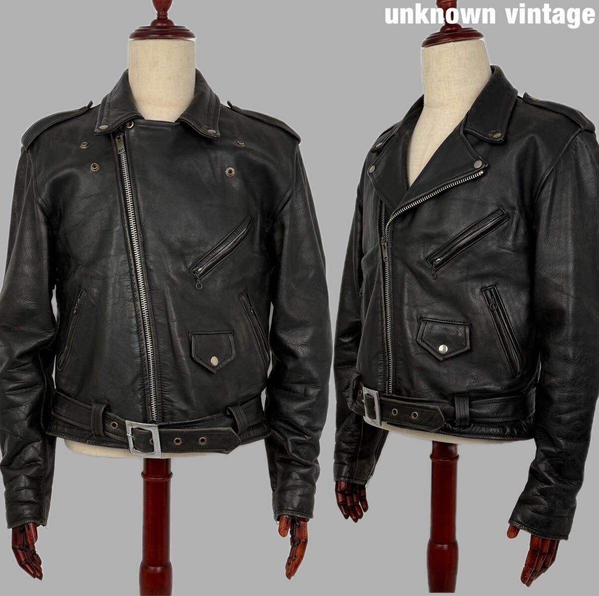 60s 70s 80s vintage TALON IDEAL 牛革 レザー ダブルライダース