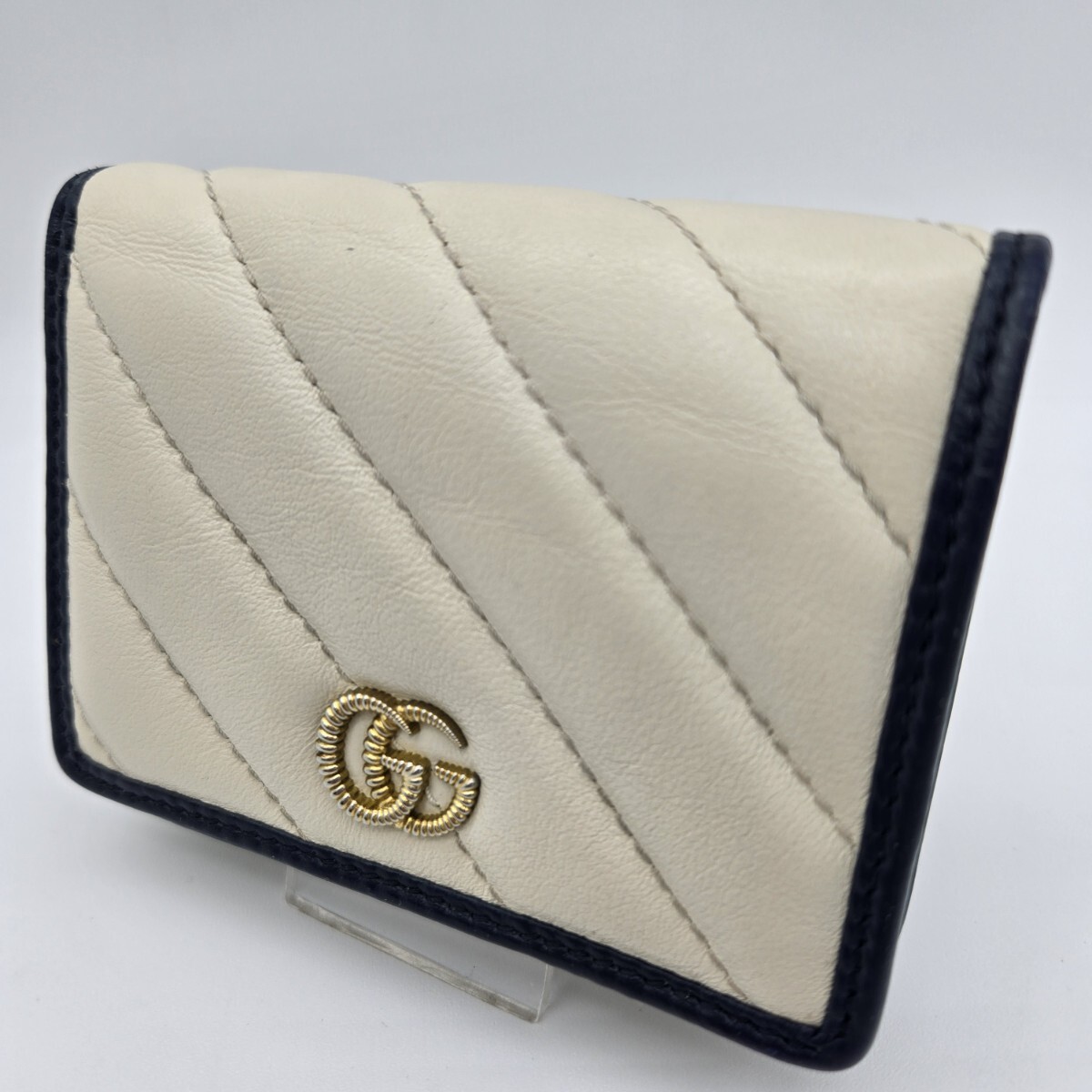 GUCCI グッチ 二つ折り財布 財布 GGマーモント キルティング レザー