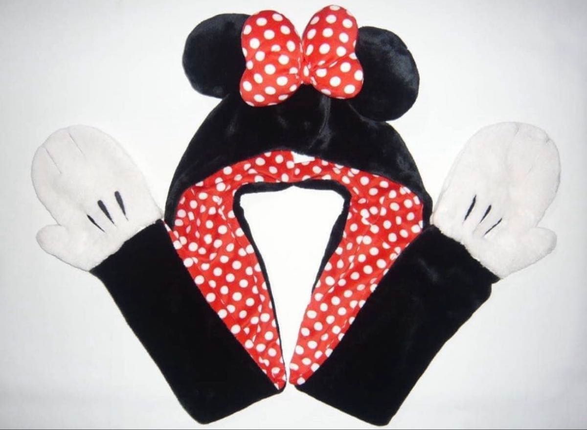 ディズニー ミニー マフラーキャップ ファンキャップ 手袋付き｜Yahoo