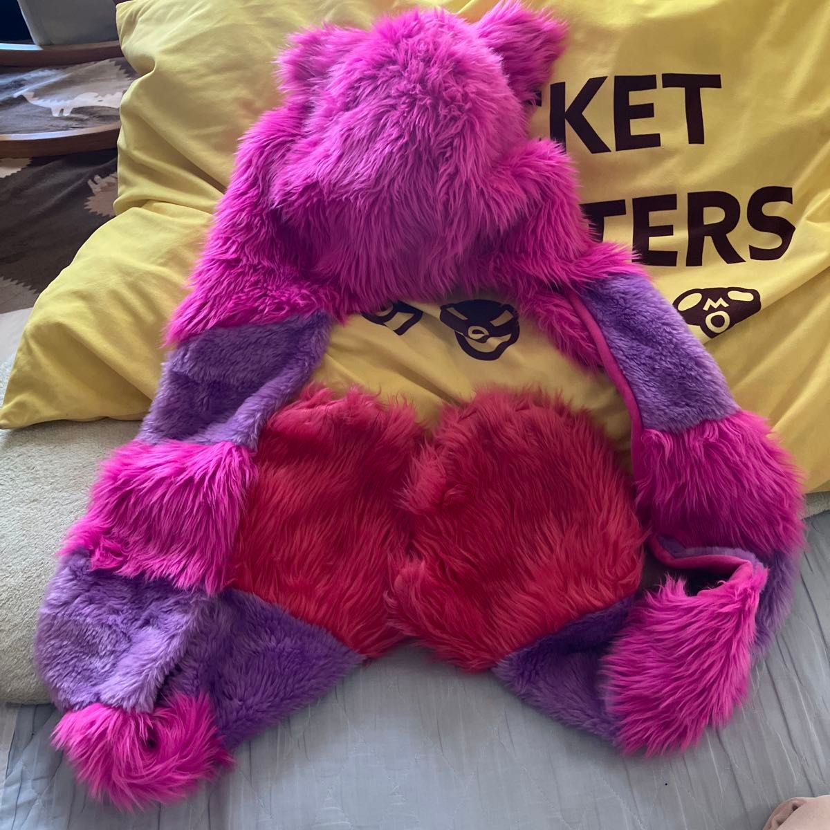 ディズニー チシャ猫 ファンキャップ フード付きマフラー 手袋付き