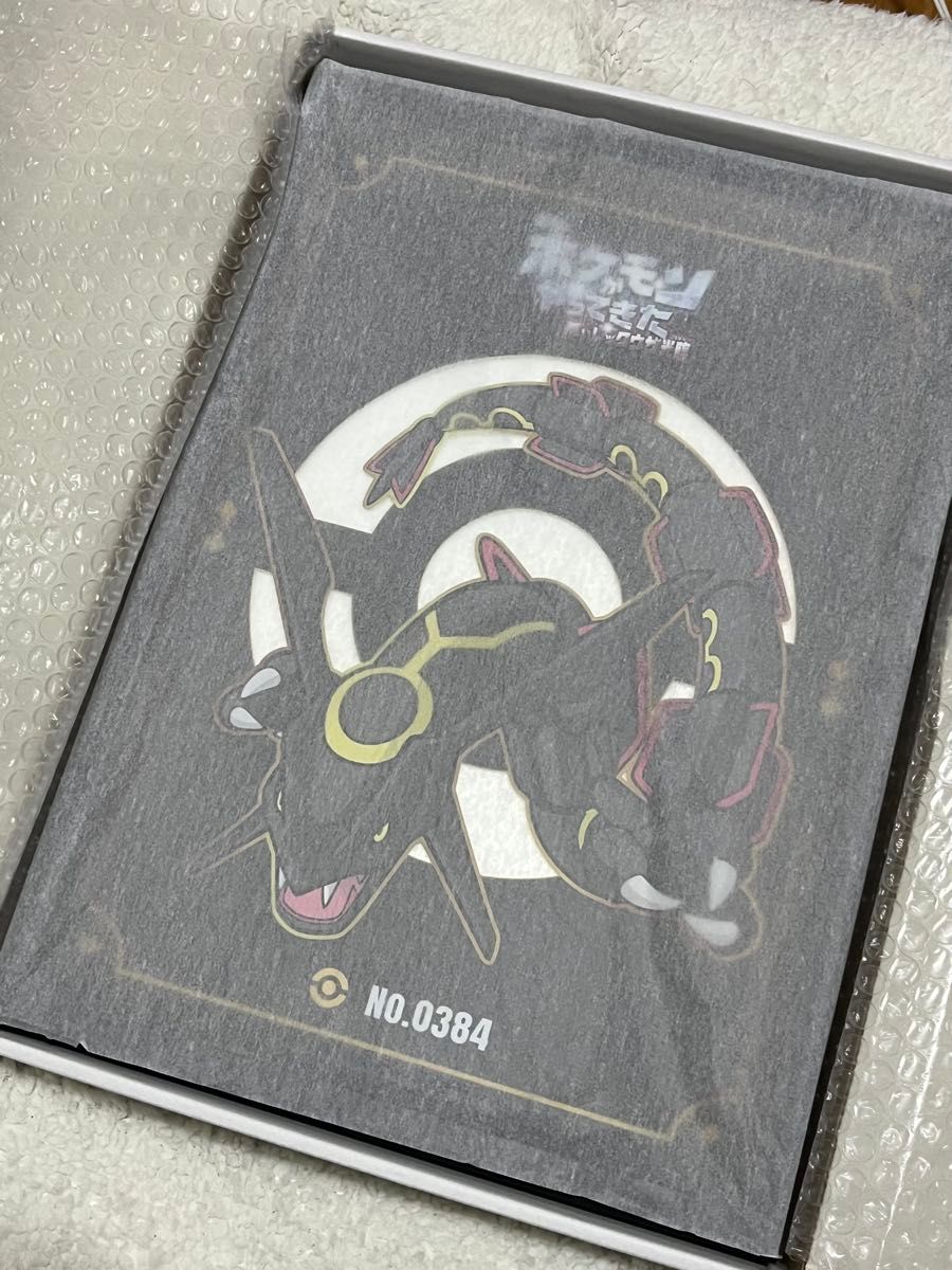 希少品】オリジナル・ポケモンミラーアートボード（黒いレックウザver