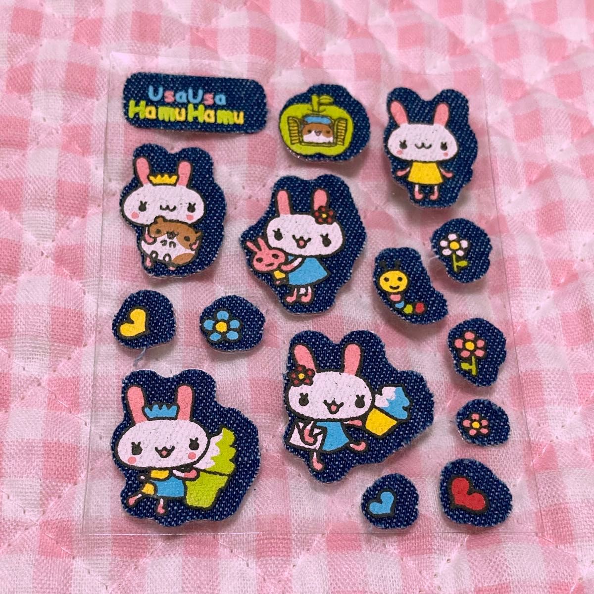 平成レトロ ハムスター うさぎ シール ハムスターシール デニムシール