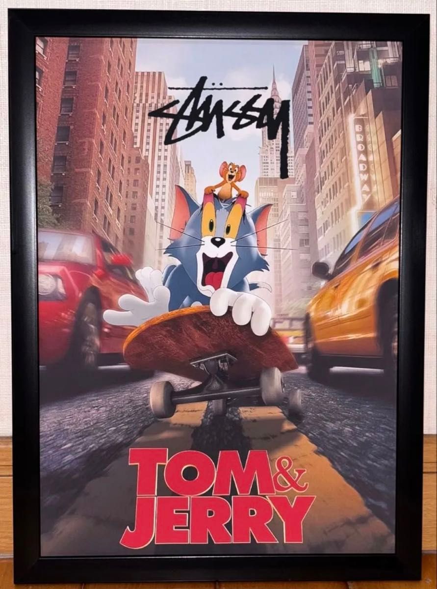 125 stussy アートポスター アメリカンレトロ 額付き｜Yahoo!フリマ