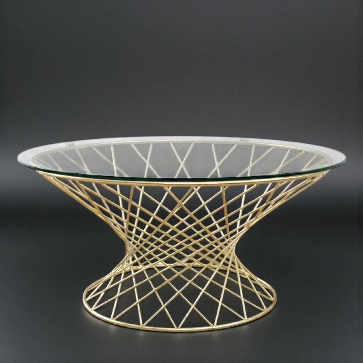 美品 】Francfranc フランフラン マーリアコーヒーテーブル ゴールド