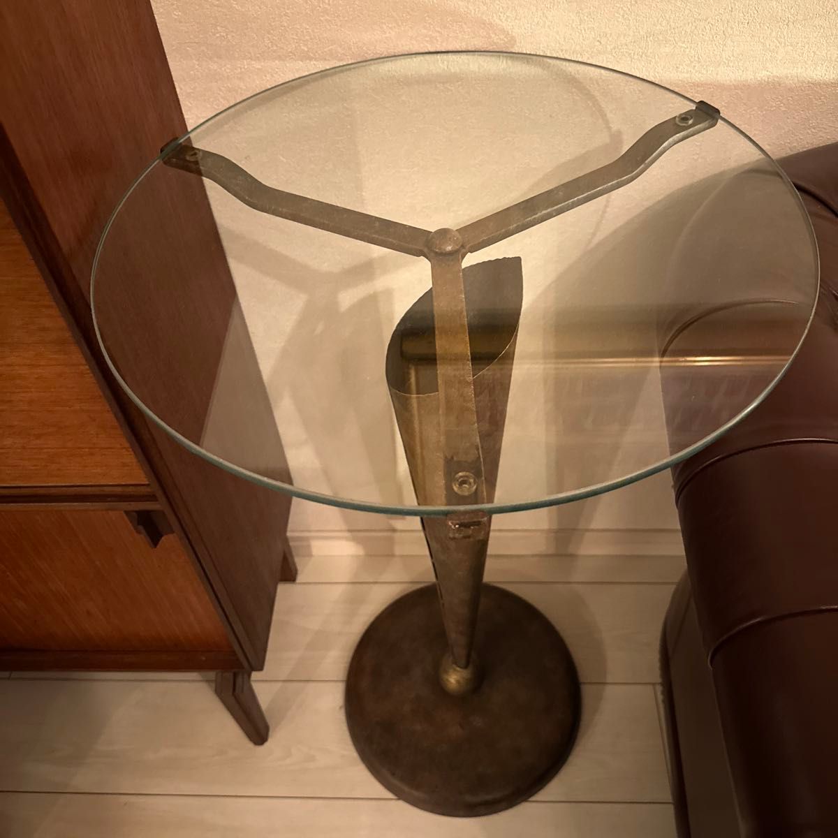 11日特別価格 1960年代 ガラスサイドテーブル ミッドセンチュリー